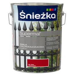 Emalia chlorokauczukowa Supermal czerwony jasny 5 l Śnieżka