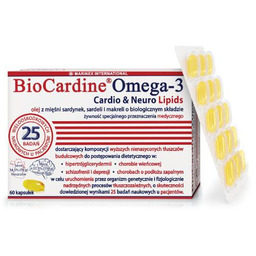 BioCardine Omega-3 Cardio & Neuro Lipids, 60 kaps.