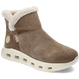 Rieker Beżowe Botki Ocieplane Buty Damskie