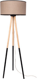 Lampa podłogowa Panda 1xE27 maks. 60W drewno czarno-brzozowe/czarny