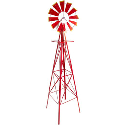 CZERWONY WIATRAK OGRODOWY 245 CM USA-STYLE DEKORACJA