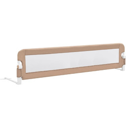 VidaXL,Barierka do łóżeczka dziecięcego, poliester, Taupe, 42x180 cm