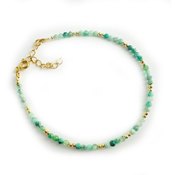 Pakamera GREEN MOOD bransoletka SZMARAGDY, kamienie naturalne