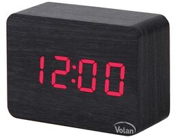 Zegar budzik drewniany led elektroniczny cyfrowy stojący -