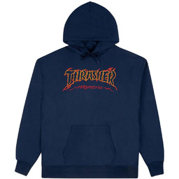 bluza męska THRASHER CRACKED BY EXTEENAGER HOODIE NAVY