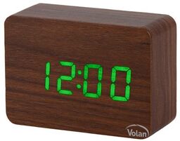 Zegar budzik drewniany led elektroniczny cyfrowy stojący -