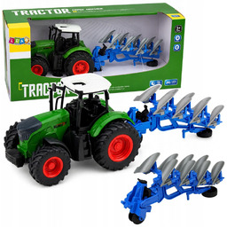 Traktor Rolniczy Farmerski Z Pługiem Wieloskibowym Gumowe Koła