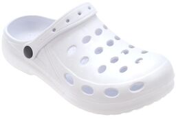 Klapki chodaki ogrodowe pianka EVA F-002 białe
