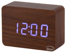 Zegar budzik drewniany led elektroniczny cyfrowy stojący -