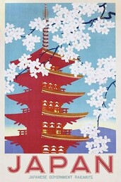 Japońskie koleje rządowe kwiat Maxi plakat