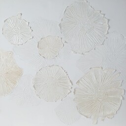 Eurofirany Obraz 499 100x100 biały kwiaty ręcznie malowany