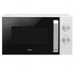 Kuchenka mikrofalowa Amica AMGF20M1W 20L 800W Czarno-biała Mocna