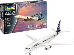 Revell Embraer 190 Lufthansa Model Samolotu, Biały, 1/144
