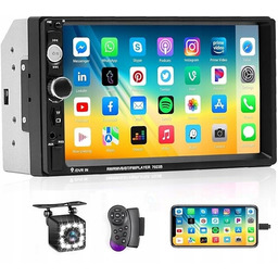 Radio samochodowe 2DIN 7 cali Bluetooth kamera cofania