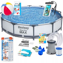 Basen Stelażowy Bestway Z Pompą 305x76cm 12w1 Pro