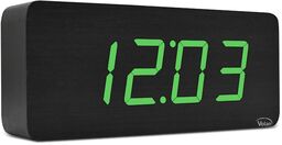 Duży zegar elektroniczny budzik led drewniany cyfrowy stojący