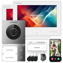 Wideodomofon Dwurodzinny Hikvision Furtka Brama Aplikacja 2-ŻYŁOWY Wifi