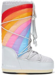 buty zimowe MOON-BOOT ICON RAINBOW Glacier/Blue Red