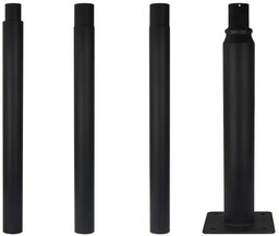 Słup oświetleniowy 3m składany czarny