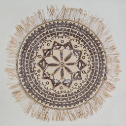 Eurofirany Obraz 501a 60x60 beżowy ornamenty ręcznie malowany