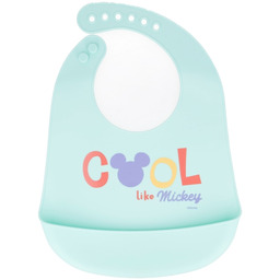 Śliniak silikonowy z kieszonką Cool Myszka Miki