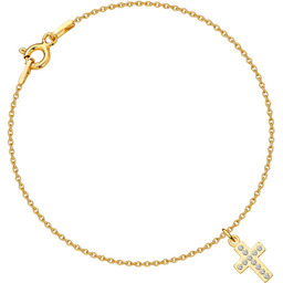 MYNESS Bransoletka z krzyżykiem Swarovski