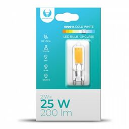 Żarówka LED G9 2W 230V 6000K biała zimna