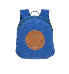 Plecak mini sztruks Lassig Little Gang Smile blue