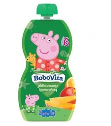 BOBOVITA Peppa Pig Mus Jabłko, mango, pomarańcza, 100g