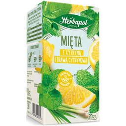 Herbata HERBAPOL ziołowo-owocowa (20tb) Mięta z cytryną