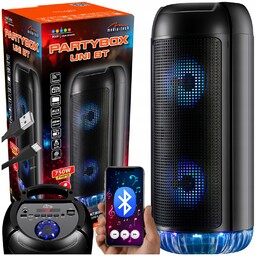Głośnik Bluetooth Bezprzewodowy Partybox +Mikrofon MT3174 Bateria 6