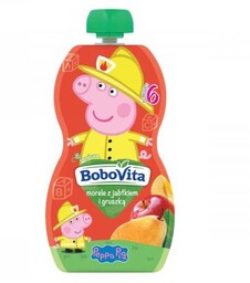 BOBOVITA Peppa Pig Mus Morela, jabłko, gruszka, 100g