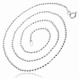 Srebrny gruby łańcuszek kulkowy diamentowane kulki 1,8mm srebro