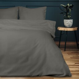 Darymex Pościel satynowa 140x200 szara 037 jednobarwna
