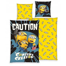 Pościel bawełniana 140x200 Minionki i Potwory Komplet Pościeli