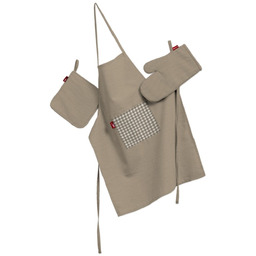 Komplet kuchenny fartuch,rękawica i łapacz, beżowy, kpl, Quadro