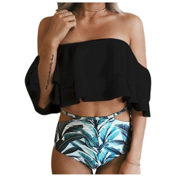 Kostium Kąpielowy Strój Bikini Dwuczęściowe Hiszpanka Figi Wysoki