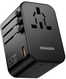 Essager Ładowarka siceiowa podróżna,, ECT65-LT01-Z, 65W (czarna)