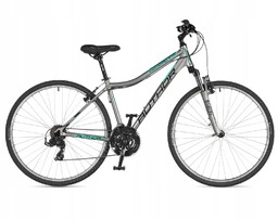 Rower cross Author Compact Asl grafitowo-zielony 17'' koła