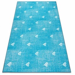 Dywan dla dzieci HEARTS Jeans przecierany serca, serduszka,