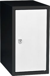 Skrytka osobista CUBE, biały, czarny, 450x250x400 mm