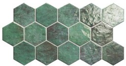 Gres szkliwiony hiszpański Realonda HEX ZELLIGE błyszczący 26,5x51