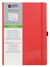 Notatnik Notizio A4 oprawa miękka czerwony kratka 80