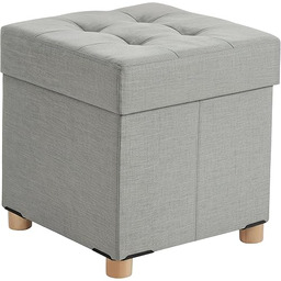 Relaxdays taboret do przechowywania, tapicerowany, wys. x szer.