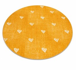 Dywan dla dzieci HEARTS koło Jeans przecierany, serca,