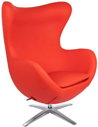 Komfortowy fotel Egg KH1501100232 King Home z ekoskóry