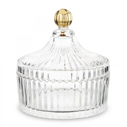 Szklany pojemnik dekoracyjny na waciki 15x14 144336