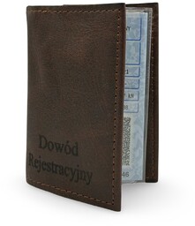 Etui na Dowód Rejestracyjny - Skóra Naturalna