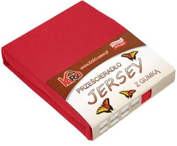 Prześcieradło jersey z gumką 180x200 czerwone grube P24-180