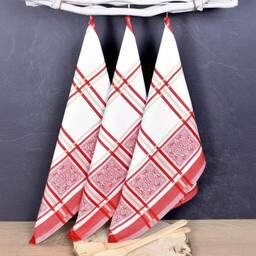 Decodoma Ścierki kuchenne z egipskiej bawełny SOLE RED